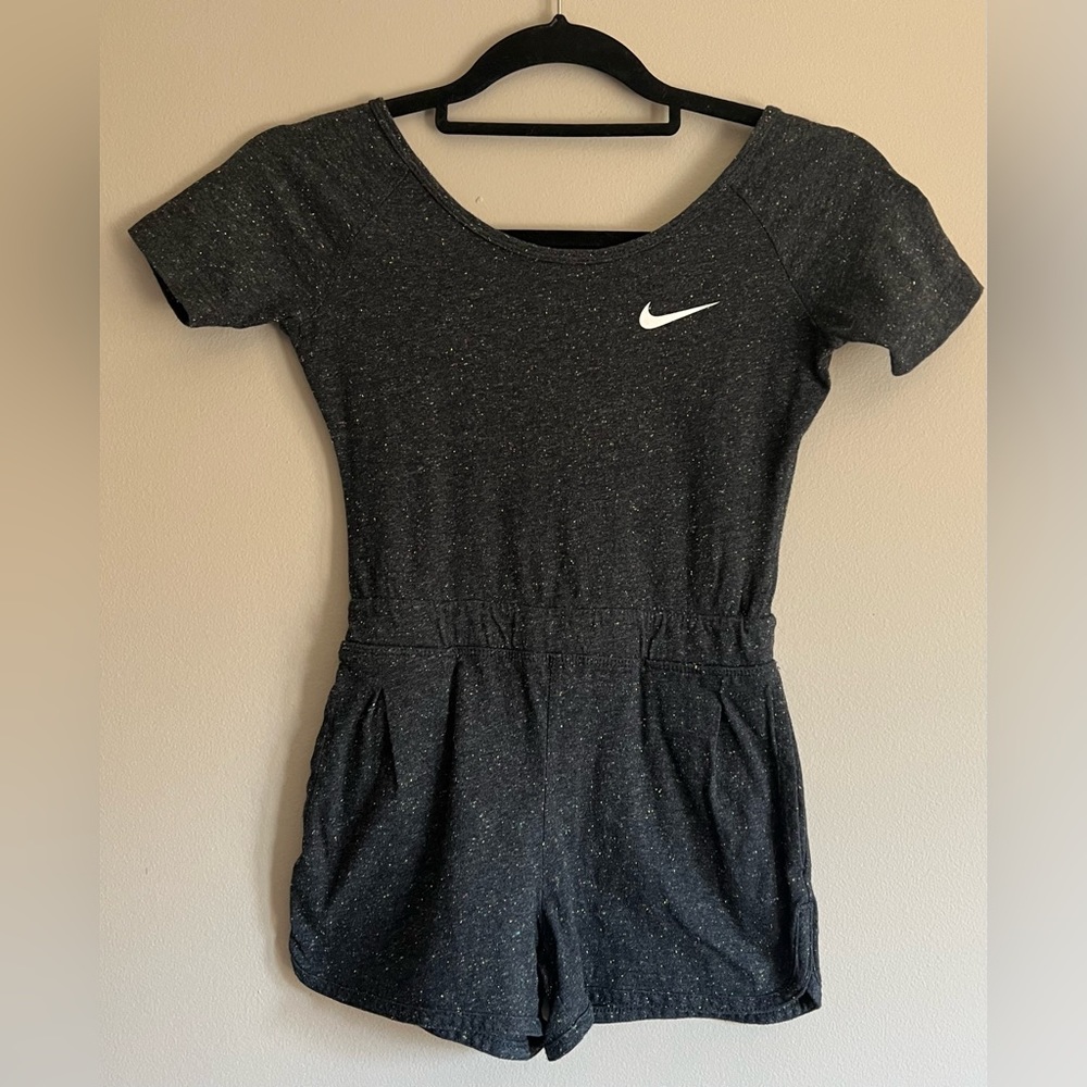 Nike Girls Black Speckled Romper Size XS